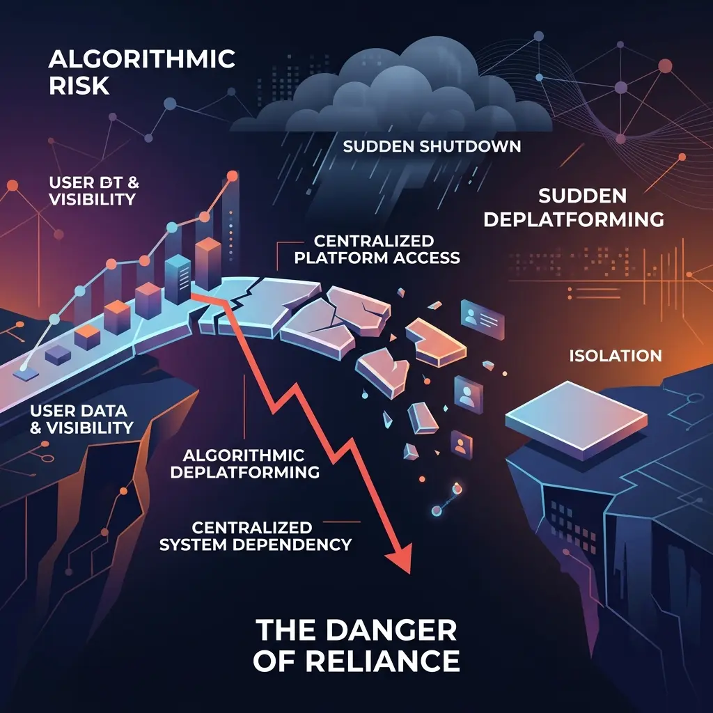 Cover for The Great Deplatforming: A Case Study in Algorithmic Risk